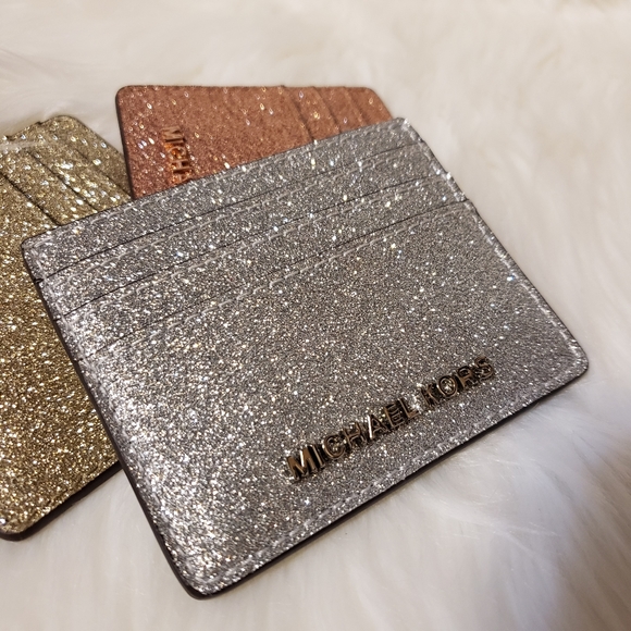 🌺NWT Michael Kors card holder case wallet glitter - Picture 2 of 8